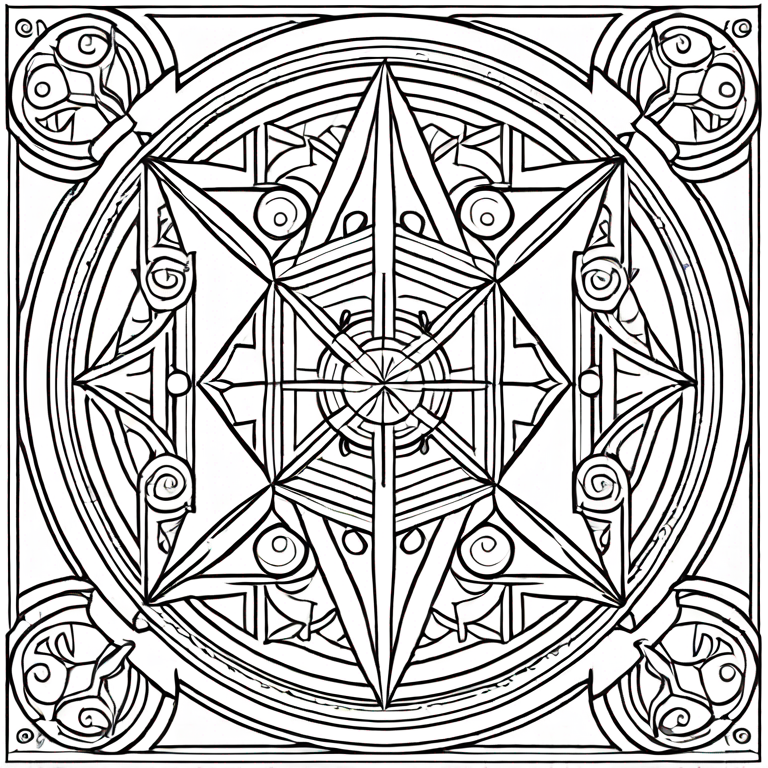 Geometric Coloring Book