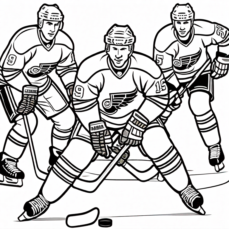 Hockey Pictures Color Book