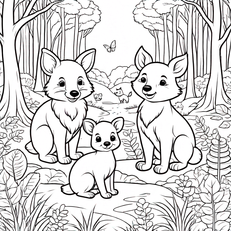 cute animals in the forest
