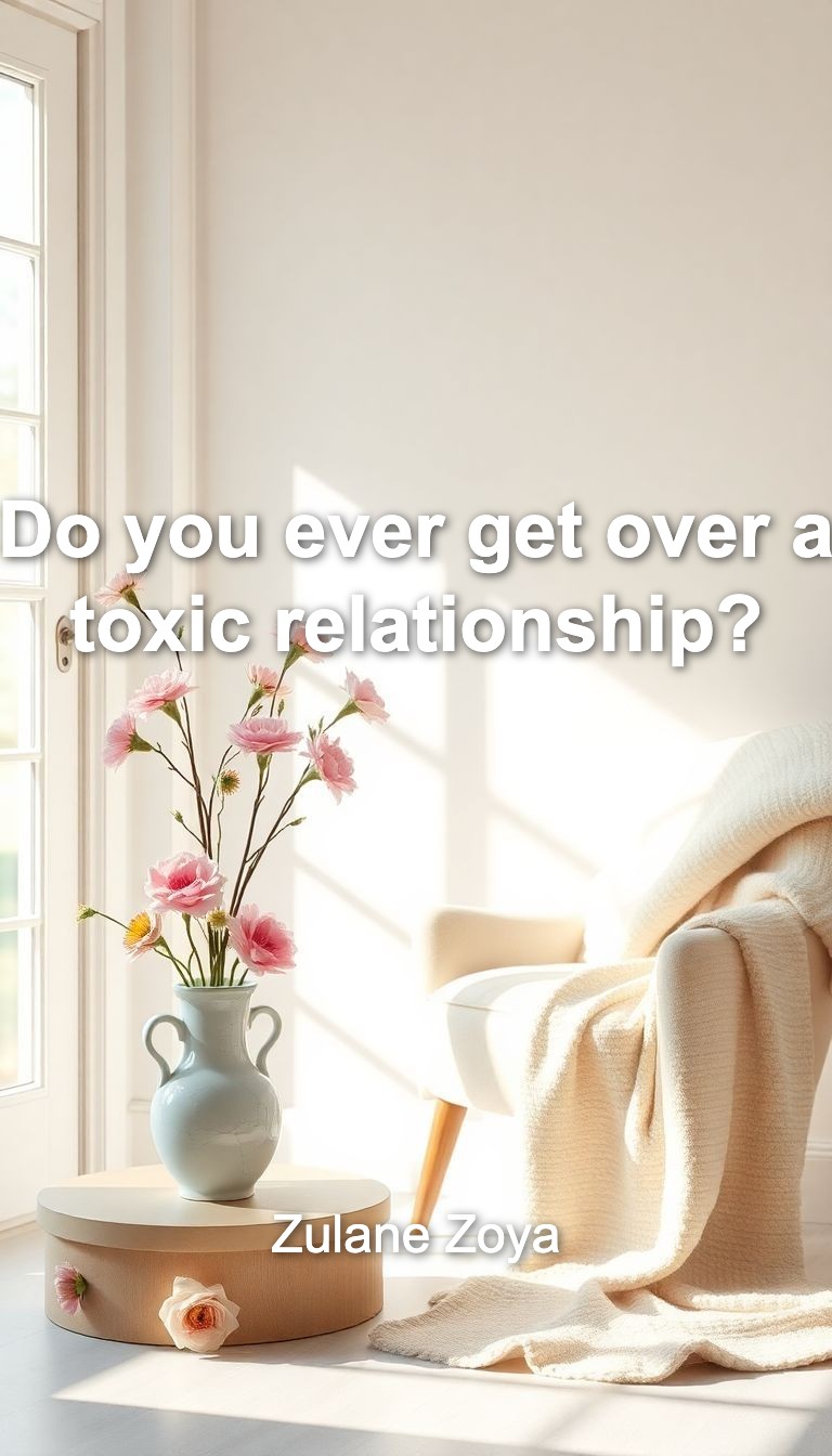 Do you ever get over a toxic relationship