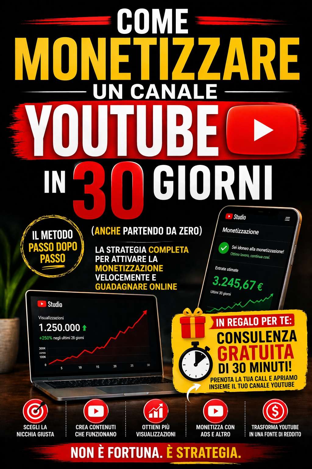 Aprire un canale YouTube nel 2026: Come monetizzare un canale in 30 giorni (anche partendo da zero) by Lorenzo LDG