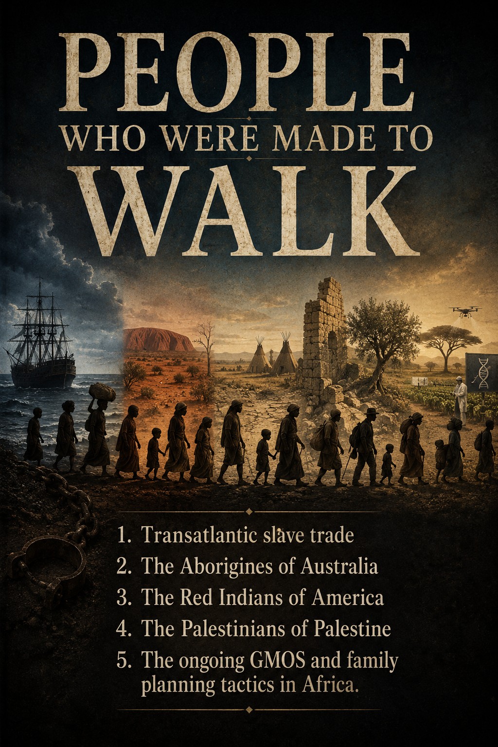 People who were made to walk. Compare and contrast. Transatlantic slave trade . The Red Indians .