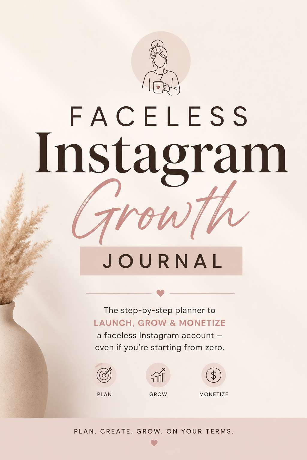 Faceless Instagram Growth Journal by M. Wondermere