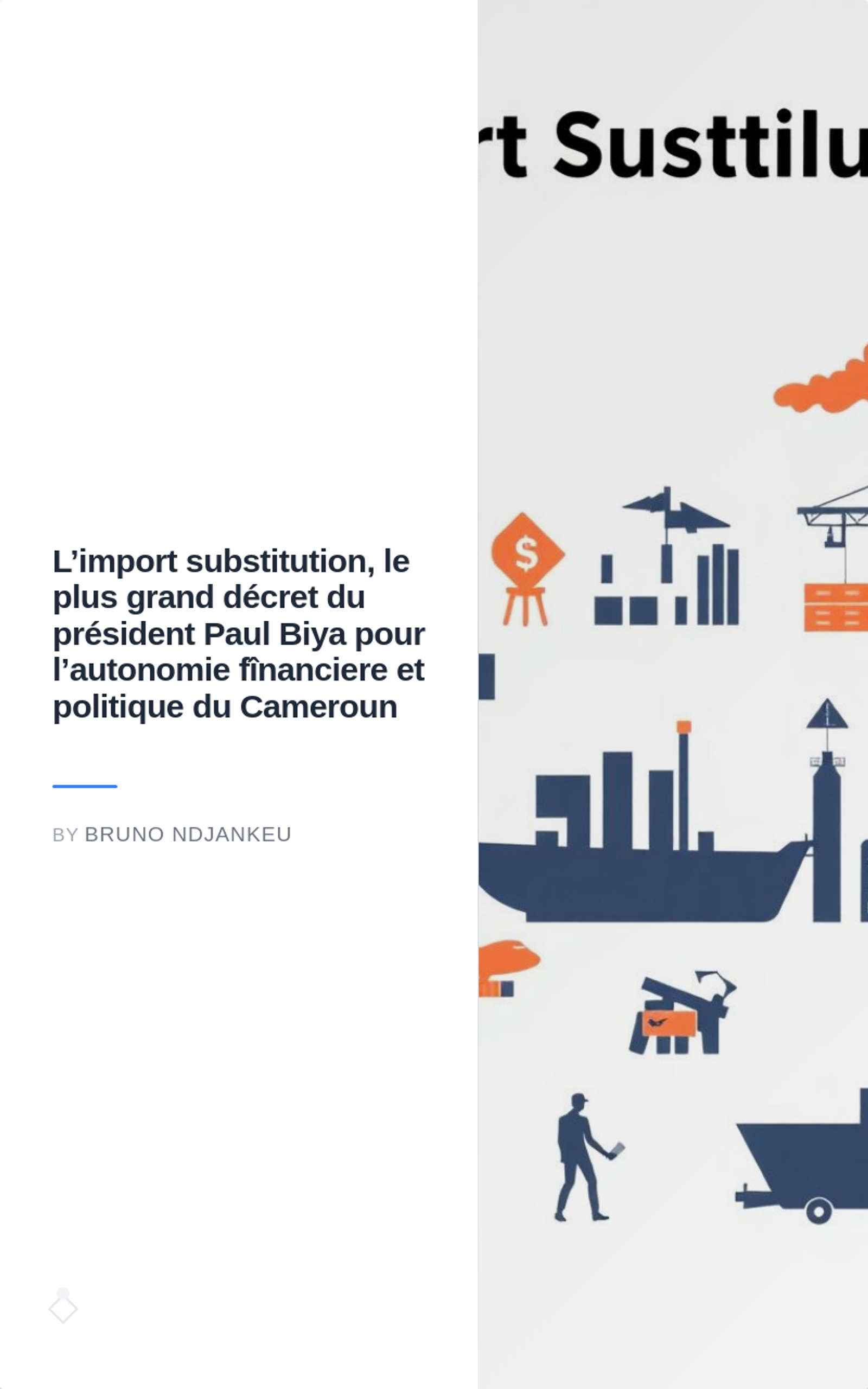import substitution: un pas de géant vers le développement du Cameroun.