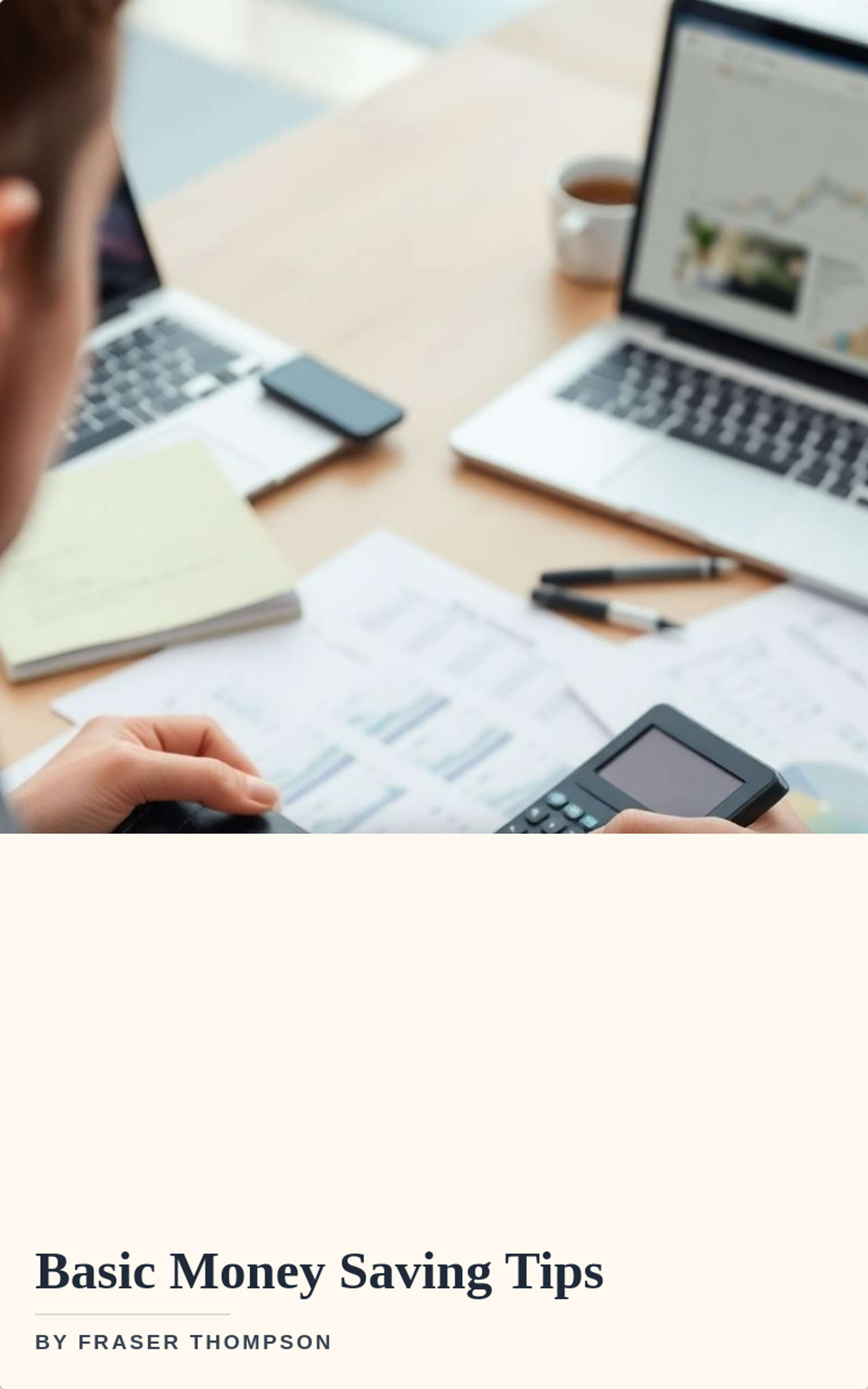 Basic Money Saving Tips