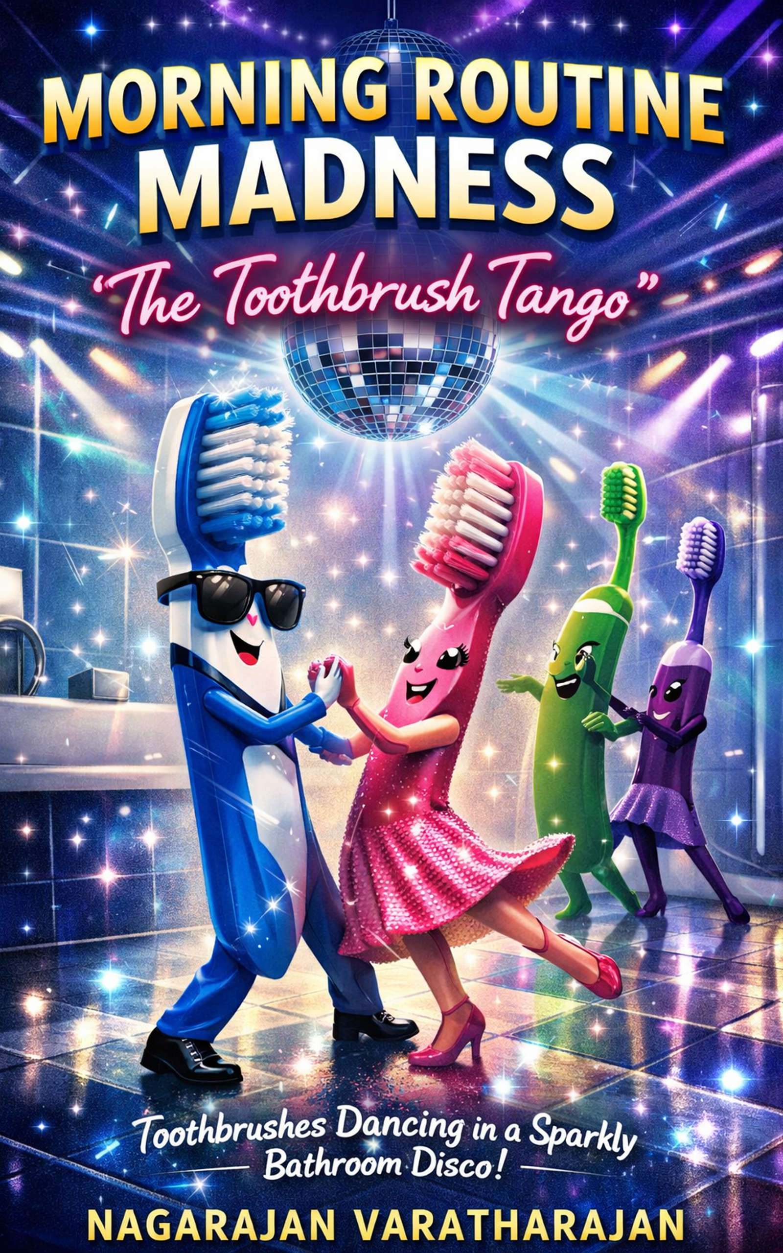 Morning Routine Madness 'The Toothbrush Tango' — Toothbrushes dancing in a sparkly bathroom disco 'S by Kriyaa