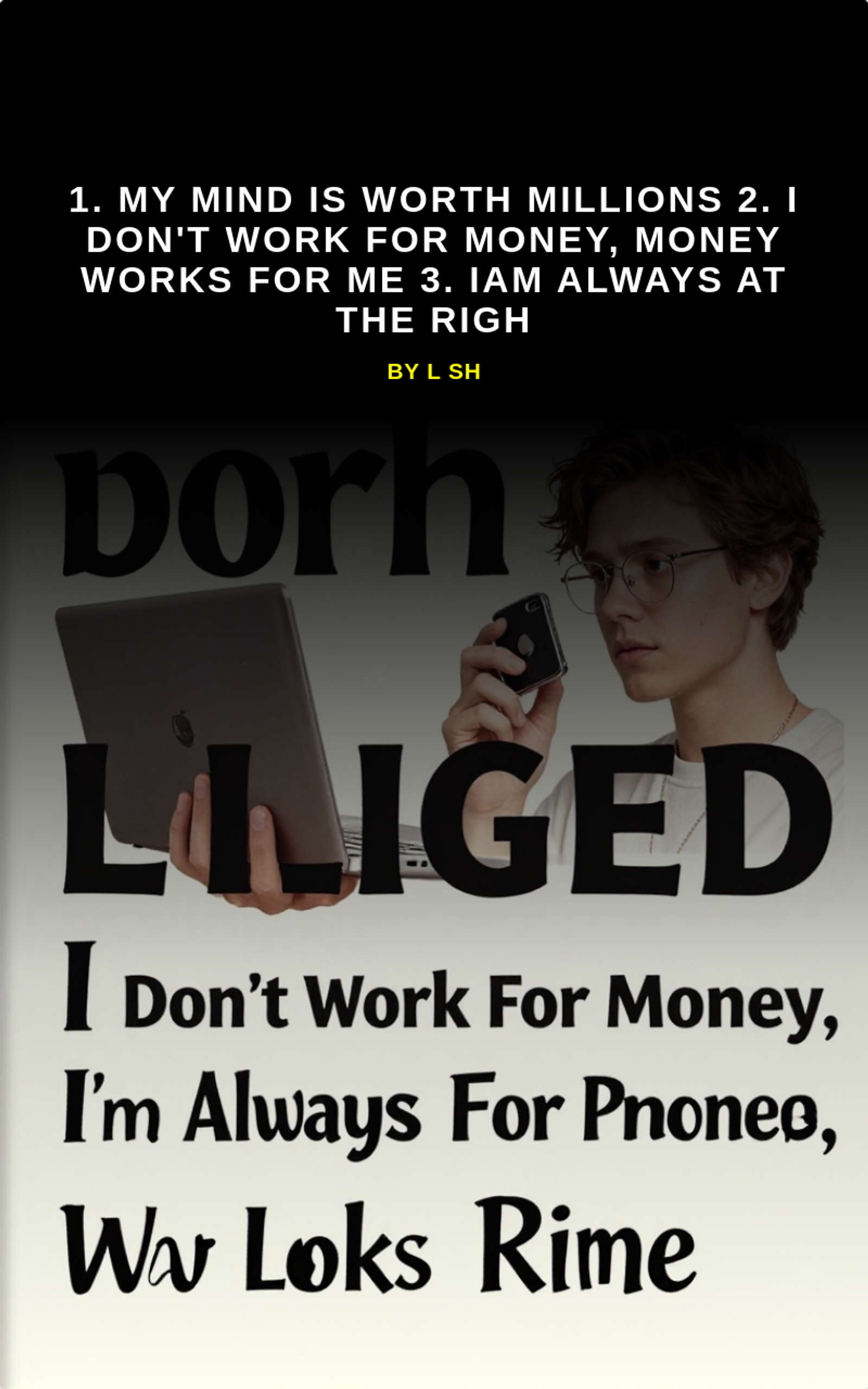 I am Worth Millions . I Don't Work For Money, Money Works For Me . I am  At The Right time and place