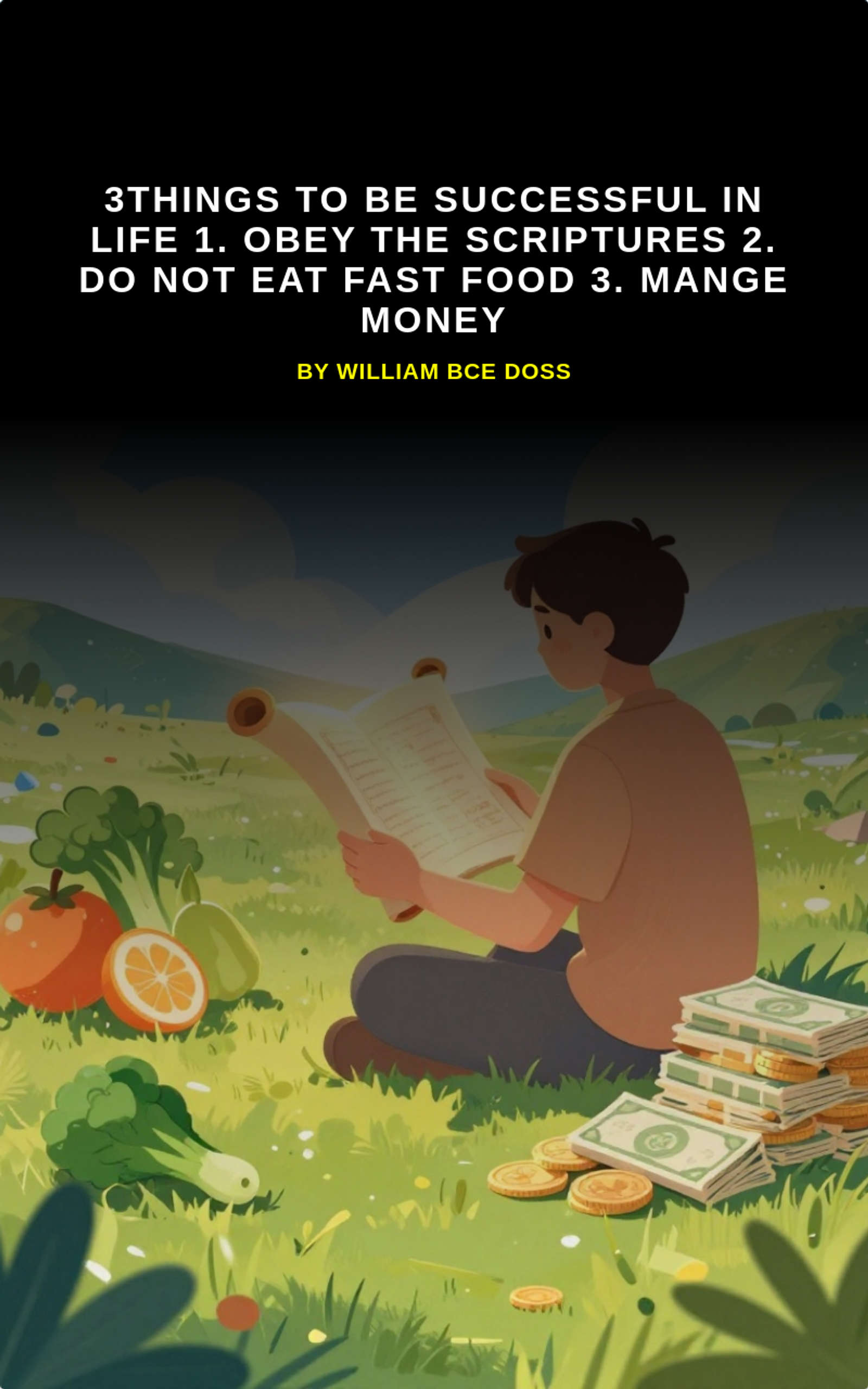 3Things To Be Successful In Life 1. Obey The Scriptures 2. Do Not Eat Fast Food 3. Mange Money