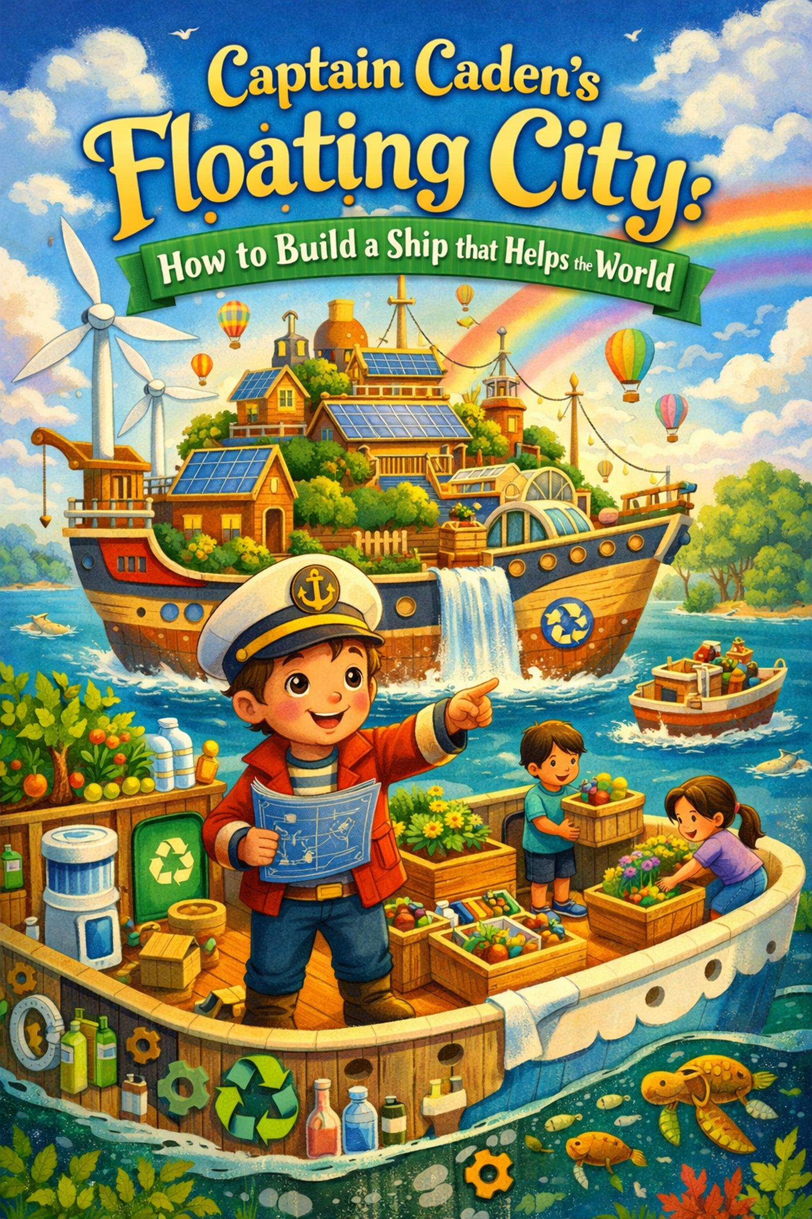 Cover image for Captain Caden’s Floating City: How to Build a Ship that Helps the World