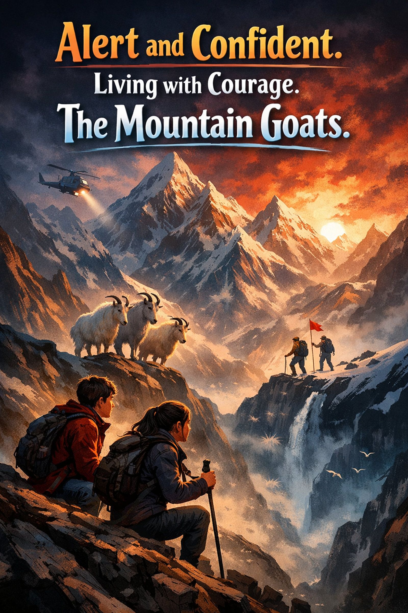 Alert and Confident. Living with Courage. The Mountain Goats. by Joseph Kiarie