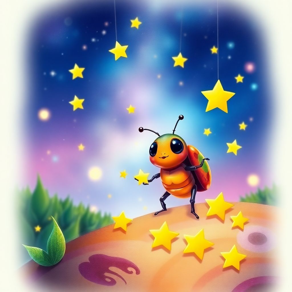 Cover image for The Beetle Who Collected Stars