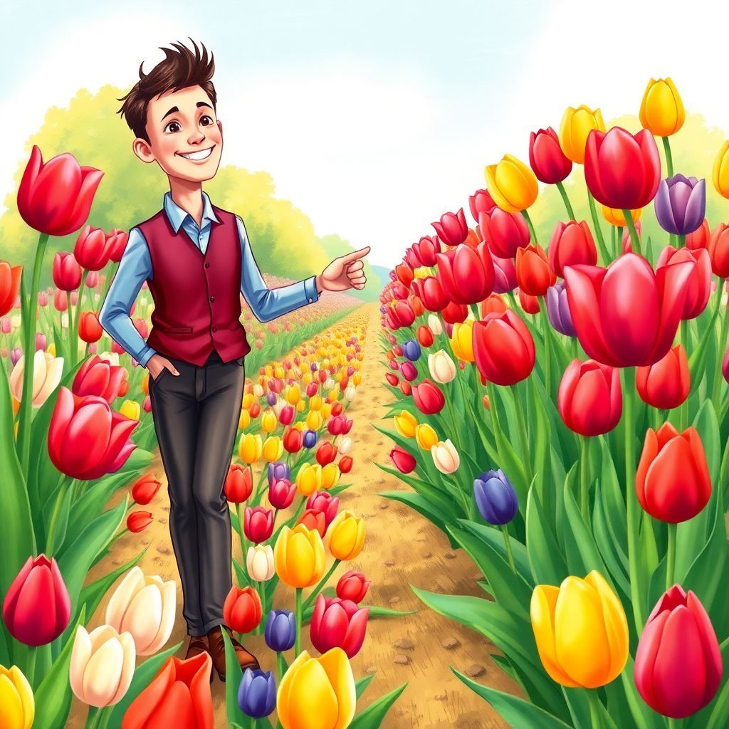 Thin man and the Tulips 
